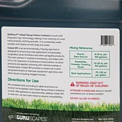GURUturf Spray Pattern Indicator, Non-Staining -Gardeners Edge Sales 10802 back 2