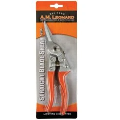 Leonard Straight Blade Pruning Shears, 8.625-inch Length -Gardeners Edge Sales 1204 1