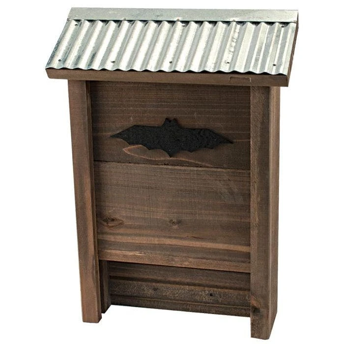 Rustic Farmhouse Bat House (Large) With Galvanized Roof & Bat Accent 3 Rustic Farmhouse Bat House (Large) With Galvanized Roof & Bat Accent
