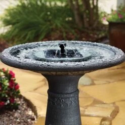 Aquanura Solar Birdbath Fountain Insert -Gardeners Edge Sales 21300r01 3