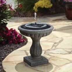 Aquanura Solar Birdbath Fountain Insert -Gardeners Edge Sales 21300r01 4