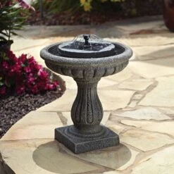 Aquanura Solar Birdbath Fountain Insert -Gardeners Edge Sales 21300r01 5