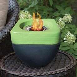 EchoFlame Malibu Ceramic Fireplace 7 EchoFlame Malibu Ceramic Fireplace -Gardeners Edge Sales 232804d live outside