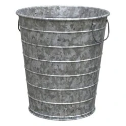 Corrugated Steel Silo Planters - 10 In. H