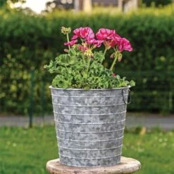 Corrugated Steel Silo Planters - 12 In. H -Gardeners Edge Sales 24683328v 1 1