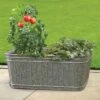 Mini Rectangle Planter / Beverage Tub - Galvanized -Gardeners Edge Sales 25881607h