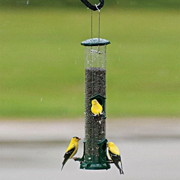 15" Metal 1.5 Lbs. Mixed Seed Tube Feeder 5 15" Metal 1.5 Lbs. Mixed Seed Tube Feeder - Image 3