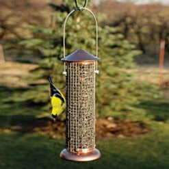 0.5 Lbs Brushed Copper Mini Sunflower Feeder -Gardeners Edge Sales 28824512w live2 1