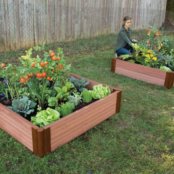 Square Composite Raised Garden Kit 4ft X 4ft X 11in 1 Inch Profile 4 Square Composite Raised Garden Kit 4ft X 4ft X 11in 1 Inch Profile - Image 2