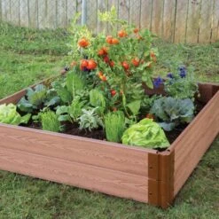 Square Composite Raised Garden Kit 4ft X 4ft X 11in 1 Inch Profile 9 Square Composite Raised Garden Kit 4ft X 4ft X 11in 1 Inch Profile -Gardeners Edge Sales 300001061 2