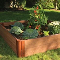 Square Composite Raised Garden Kit 4ft X 4ft X 11in 1 Inch Profile 10 Square Composite Raised Garden Kit 4ft X 4ft X 11in 1 Inch Profile -Gardeners Edge Sales 300001061 3