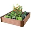 Tool Free Classic Sienna Raised Garden Bed 4ft X 4ft X 11in 2in Profile -Gardeners Edge Sales 300001084