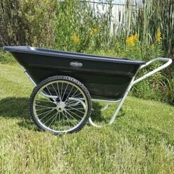Muller's Original Smart Cart, Black 7 Cu. Ft. Tray With 20" Flat Free Spoke Wheels