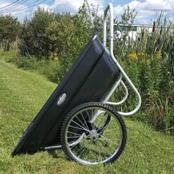 Muller's Original Smart Cart, Black 7 Cu. Ft. Tray With 20" Spoke Wheels -Gardeners Edge Sales 37bb 1 1