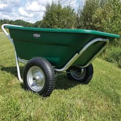 Muller's Original Smart Cart, Green 7 Cu. Ft. Tray With 16" Turf Wheels 7 Muller's Original Smart Cart, Green 7 Cu. Ft. Tray With 16" Turf Wheels -Gardeners Edge Sales 37gbt 2 1