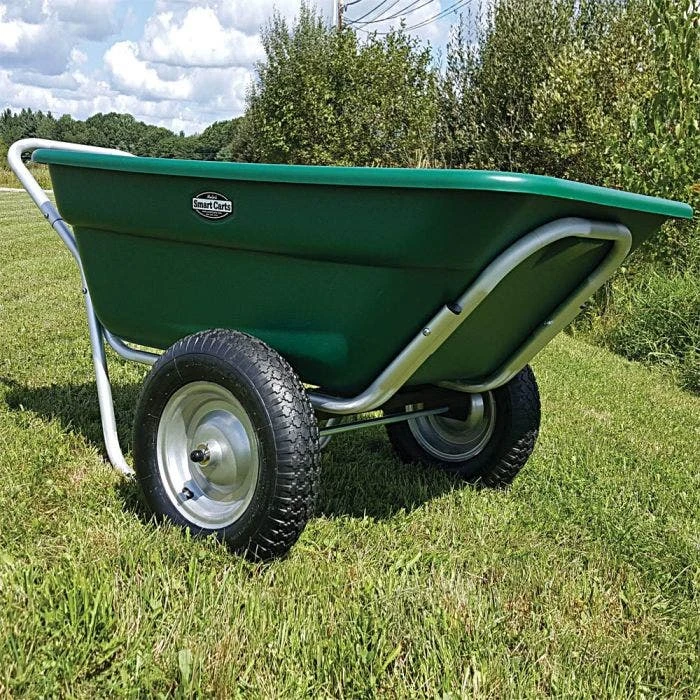 Muller's Original Smart Cart, Green 7 Cu. Ft. Tray With 16" Turf Wheels 5 Muller's Original Smart Cart, Green 7 Cu. Ft. Tray With 16" Turf Wheels - Image 3