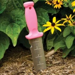 Pink Leonard Deluxe Stainless Steel Soil Knife -Gardeners Edge Sales 4752p 5