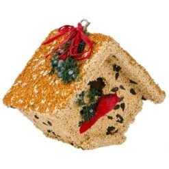 Wooden Decorated Wren House With Cardinal -Gardeners Edge Sales 734wh 1