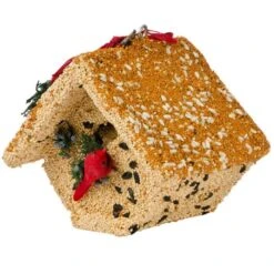 Wooden Decorated Wren House With Cardinal -Gardeners Edge Sales 734wh 2