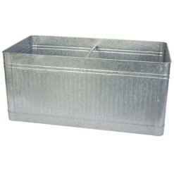Galvanized Trough-Style Raised Bed Planter