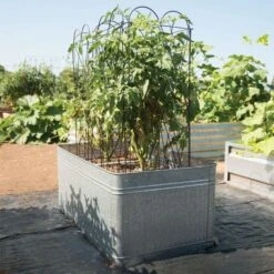 Galvanized Trough-Style Raised Bed Planter -Gardeners Edge Sales 83475 3
