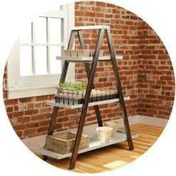 Vintage A Frame Ladder Stand -Gardeners Edge Sales 83481 3