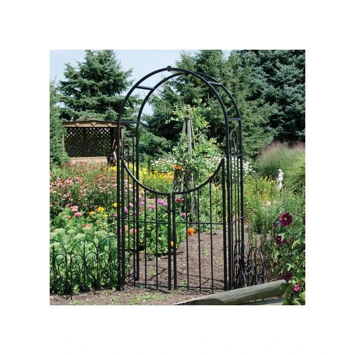 Arched Garden Arbor With Gate 4 Arched Garden Arbor With Gate - Image 2