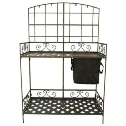 Wrought-Iron Decorative Foldable Potting Bench