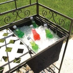 Wrought-Iron Decorative Foldable Potting Bench -Gardeners Edge Sales 89196 10