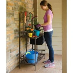 Wrought-Iron Decorative Foldable Potting Bench -Gardeners Edge Sales 89196 4