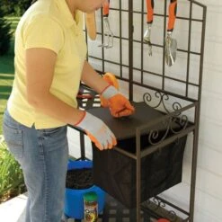 Wrought-Iron Decorative Foldable Potting Bench -Gardeners Edge Sales 89196 6