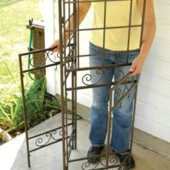 Wrought-Iron Decorative Foldable Potting Bench -Gardeners Edge Sales 89196 9