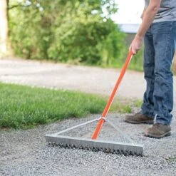 Leonard Aluminum Grading Rake 24in -Gardeners Edge Sales ag246 3 1