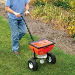 Leonard 50 Lb Lawn Fertilizer Broadcast Spreader -Gardeners Edge Sales am50p 8