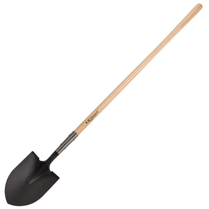 Leonard Round Point Closed Back Shovel With 48in Ash Handle 3 Leonard Round Point Closed Back Shovel With 48in Ash Handle