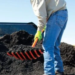 Leonard 8-Tine All Poly Scoop Fork 63-inch Length -Gardeners Edge Sales apf805 3