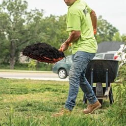 Poly Mulching Fork With D-Grip Handle By A.M. Leonard, 8 Tine, 15in Scoop X 44in Length, Lifetime Warranty -Gardeners Edge Sales apf810 5 1