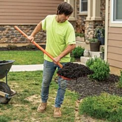 Leonard 8-Tine Poly Mulching Fork With Straight Handle -Gardeners Edge Sales apf815 live 10.20.22