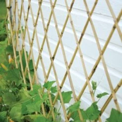 Natural Bamboo Expandable Trellis -Gardeners Edge Sales bat4 8