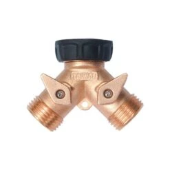 2-Way Brass Water Splitter/Shut Off Valve