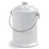 Odor-Free Compost Keeper Ceramic Crock White 1 Gallon 2 Odor-Free Compost Keeper Ceramic Crock White 1 Gallon -Gardeners Edge Sales cc93