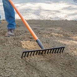 Leonard Straight Rake With Forged Steel Head And Composite Handle -Gardeners Edge Sales cs16 3 2