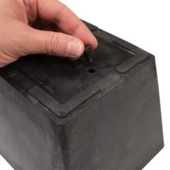 Self-Watering ArtStone Square 8 Black Planter -Gardeners Edge Sales es35088 3