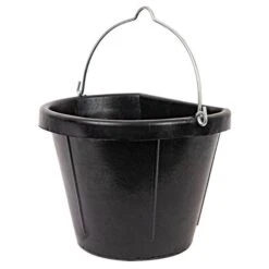 4.5 Gallon Rubber Flatback Bucket
