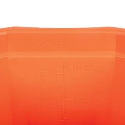 5 Gallon Heavy Duty Orange Flatback Bucket -Gardeners Edge Sales fbortsge graduations