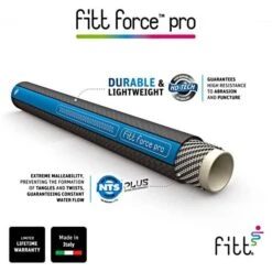FITT Force™ Pro Commercial-Grade Lay Flat Hose, 3/4-Inch Diameter, 100-Foot Length -Gardeners Edge Sales ffp53400 4