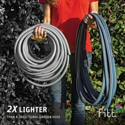 FITT Force™ Pro Commercial-Grade Lay Flat Hose, 3/4-Inch Diameter, 100-Foot Length -Gardeners Edge Sales ffp53400 5