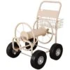 Hose Reel Wagon By A.M. Leonard, 4 Wheel Flat Free Tires, 300ft Hose Capacity, Lifetime Warranty -Gardeners Edge Sales fhw300