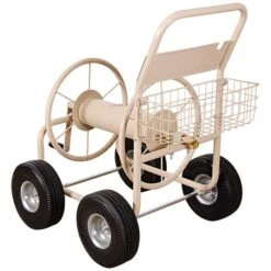 Hose Reel Wagon By A.M. Leonard, 4 Wheel Flat Free Tires, 300ft Hose Capacity, Lifetime Warranty -Gardeners Edge Sales fhw300 2