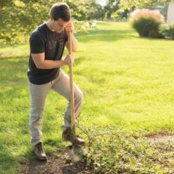 Leonard Forged Round Point Shovel With 48in Ash Handle -Gardeners Edge Sales fw4 4